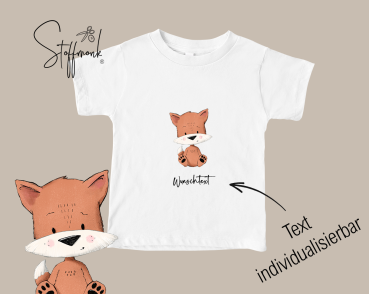 Kinder Shirt -  "Fuchs" - Wunschtext möglich
